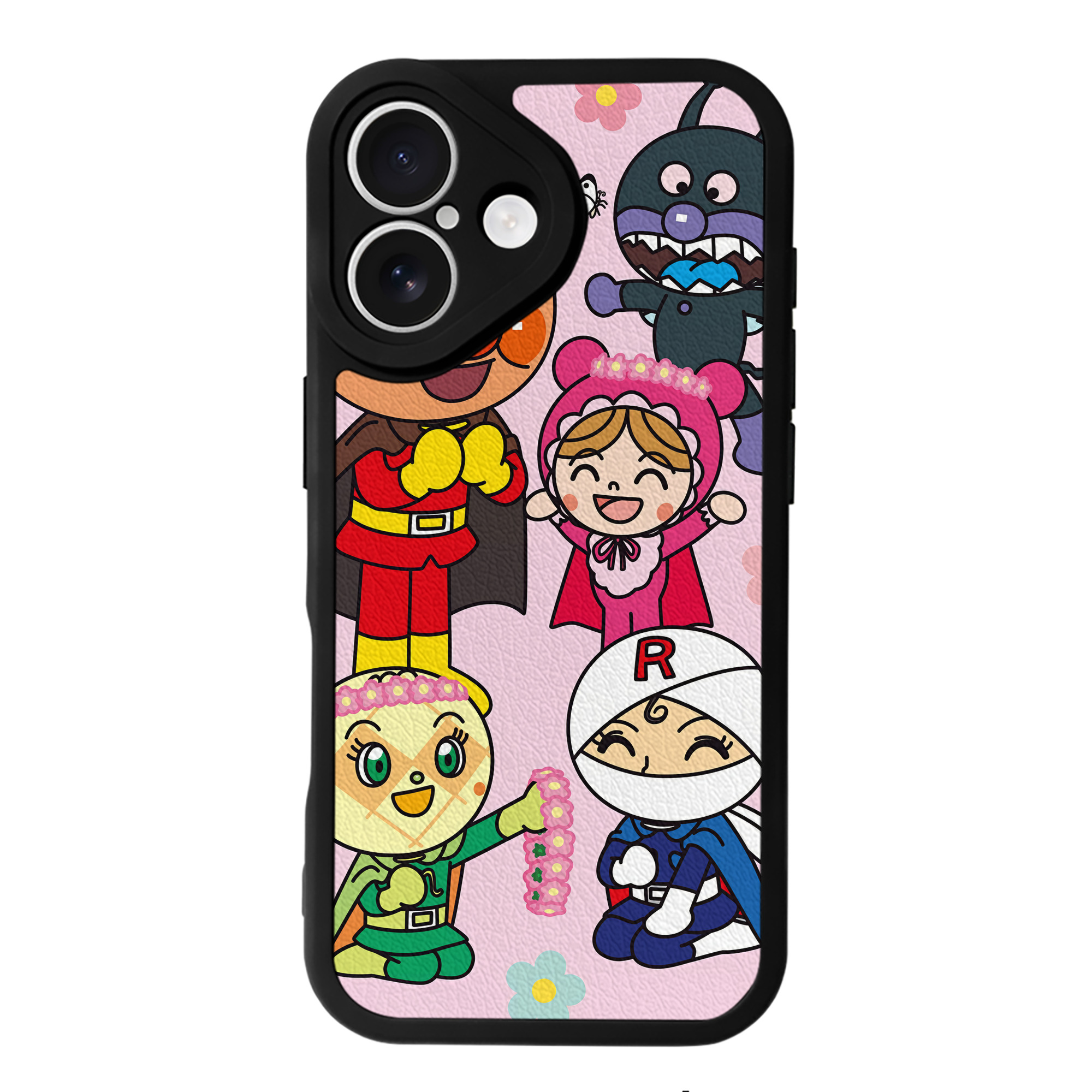 （画像用） アンパンマン Anpanman 【iPhone 16シリーズ対応】シリコンスマホケース（レザー調） 材質：シリコン